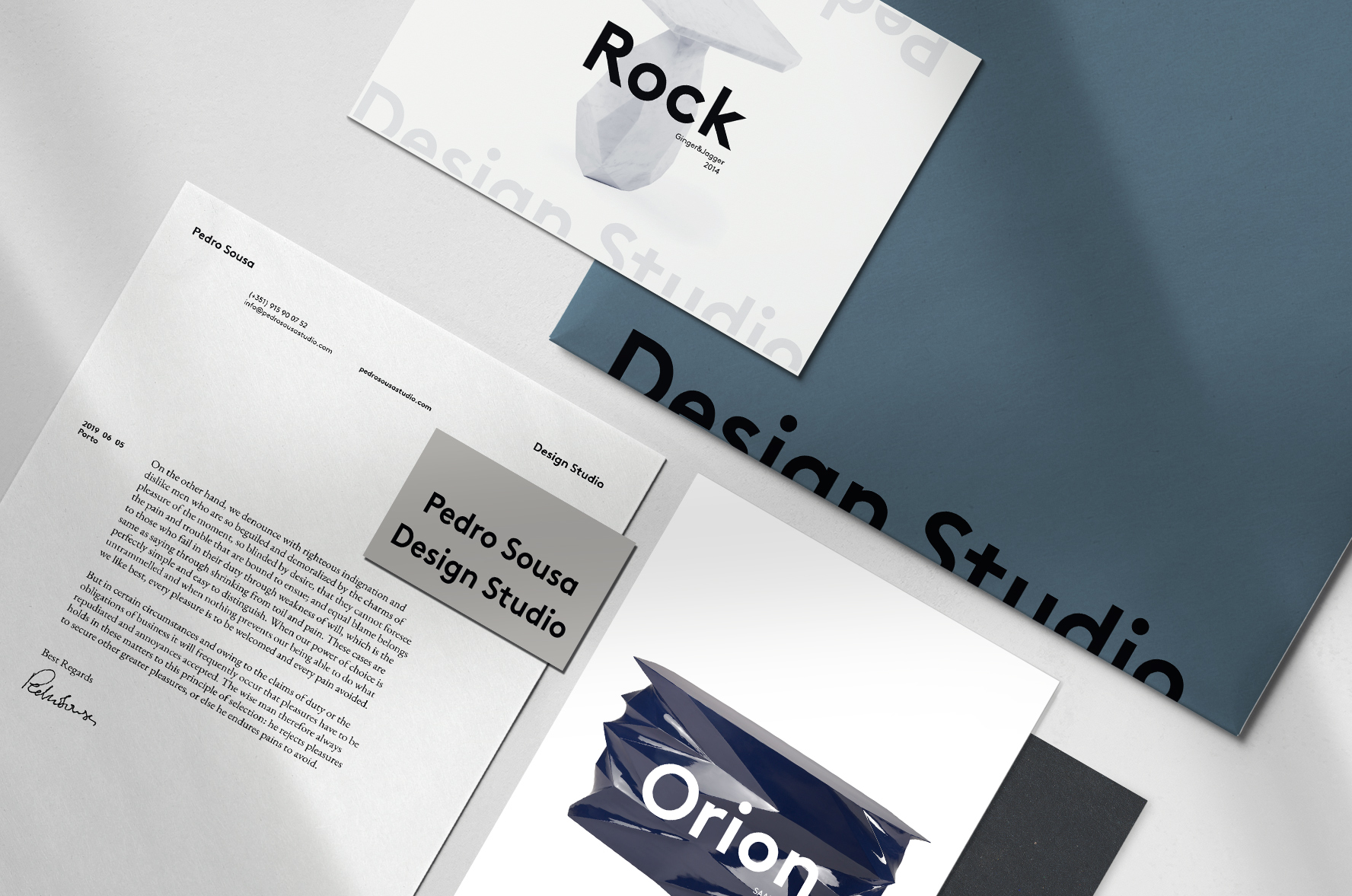 Pedro Sousa Design Studio branding mockup